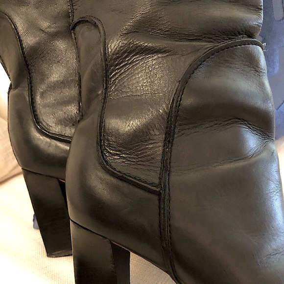 Diane von Furstenberg Black Knee-high Boots 7 1/2! - Picture 3 of 8